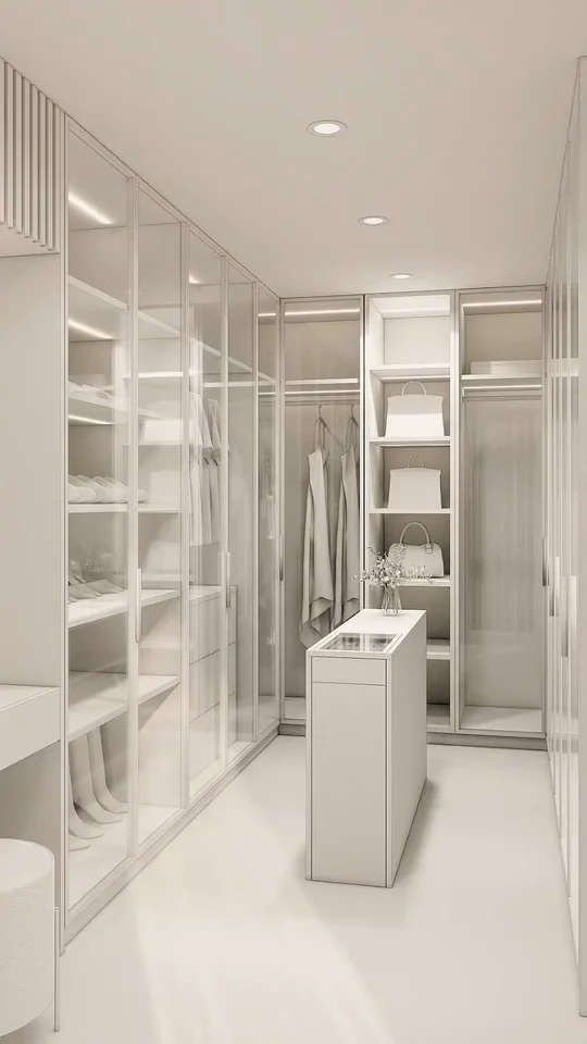 O closet em branco